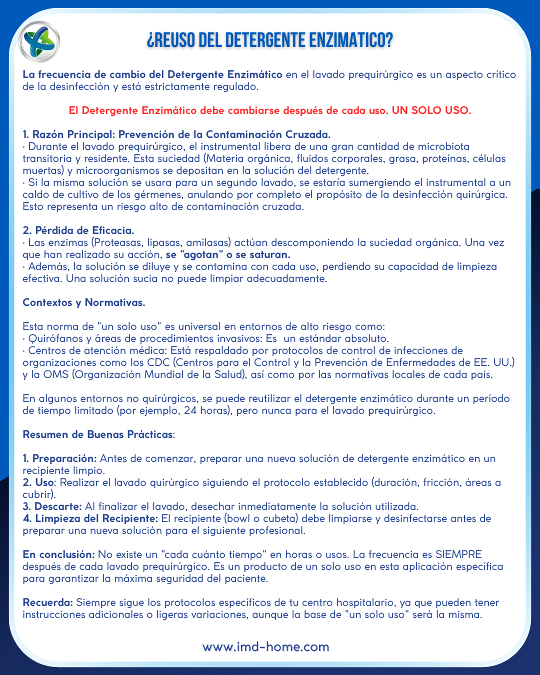 Detergente enzimático Zymeseptic®. Bolsa/12 sobres/20 grs.